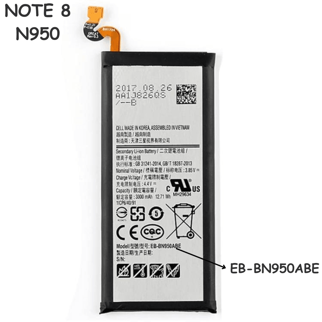 Battery EB-BN950ABE 3300mAh Li-Polymer for Samsung Galaxy Note 8 N950. - Best Cell Phone Parts Distributor in Canada, Parts Source Battery EB-BN950ABE 3300mAh Li-Polymer for Samsung Galaxy Note 8 N950. - Best Cell Phone Parts Distributor in Canada, Parts Source